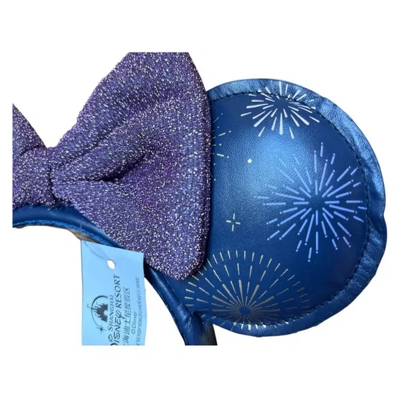 Disney Walt Disney World Castle Fireworks Minnie Mouse Ears Headband NWT 2 - Picture 2 of 6